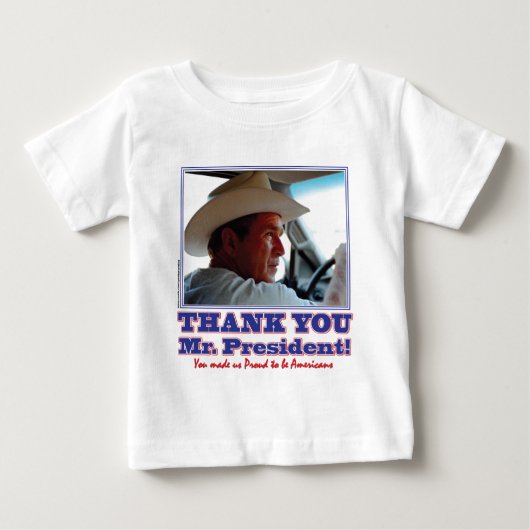 T-shirt Pour Bébé George Bush/Merci ! (Devant)