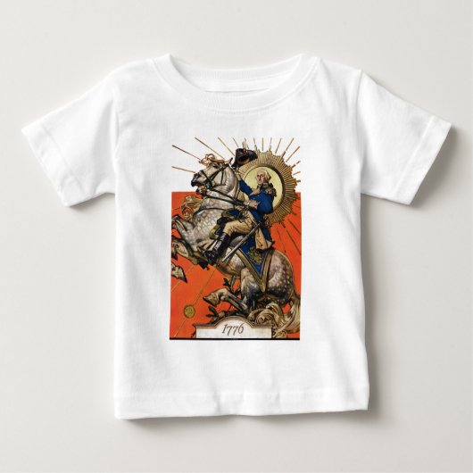 T-shirt Pour Bébé George Washington à cheval (Devant)