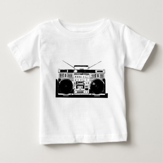 T-shirt Pour Bébé Ghetto Blaster (Devant)
