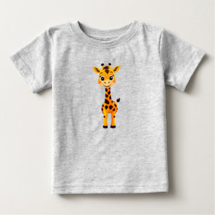 T-shirt Pour Bébé Girafe de dessin animé mignon