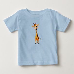 T-shirt Pour Bébé Girafe de dessin animé mignon