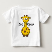 T-shirt Pour Bébé Girafe d'équipage de zoo (Dos)