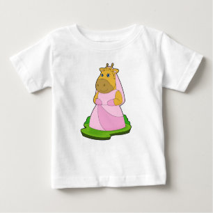 T-shirt Pour Bébé Giraffe Bride Veil Mariage