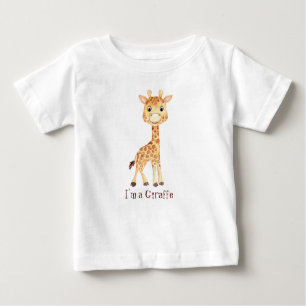 T-shirt Pour Bébé Giraffe d'aquarelle Whimsical