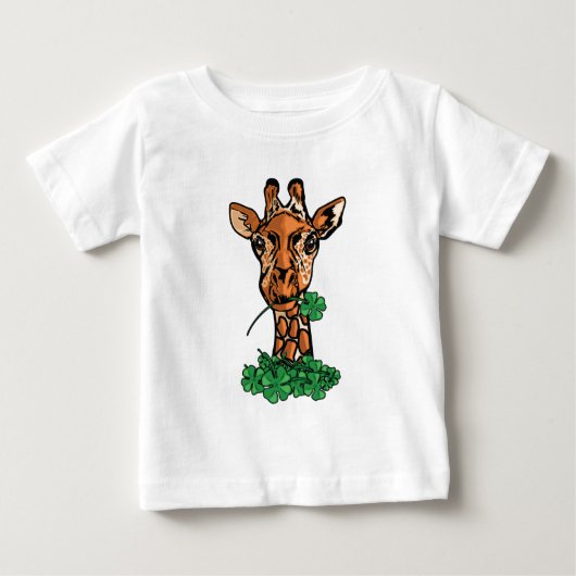 T-shirt Pour Bébé Giraffe de la fête de St. Patricks (Devant)