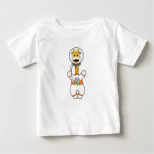 T-shirt Pour Bébé Giraffe en astronaute en costume