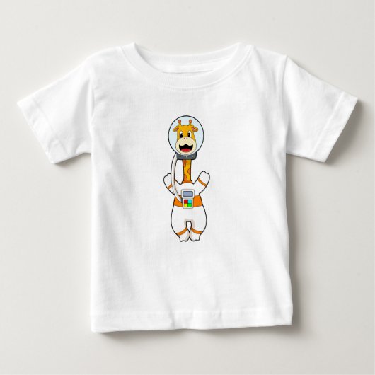 T-shirt Pour Bébé Giraffe en astronaute en costume (Devant)