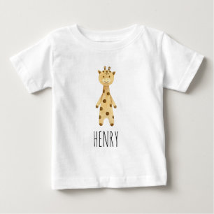 T-shirt Pour Bébé Giraffe monogramme, mignonne moderne
