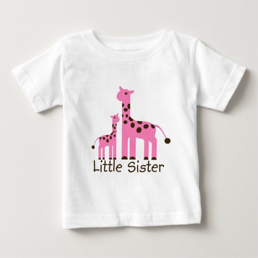 T-shirt Pour Bébé Giraffe Petite Soeur (Devant)