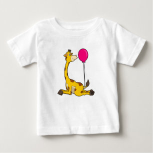 T-shirt Pour Bébé Giraffe with Balloon