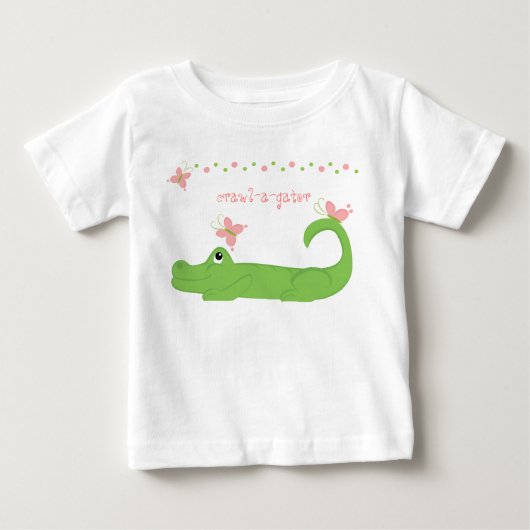 T-shirt Pour Bébé GIrly Gator (Devant)