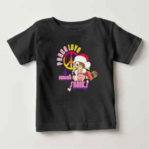 T-shirt Pour Bébé Gizmo Peace Love & Midnight Snacks