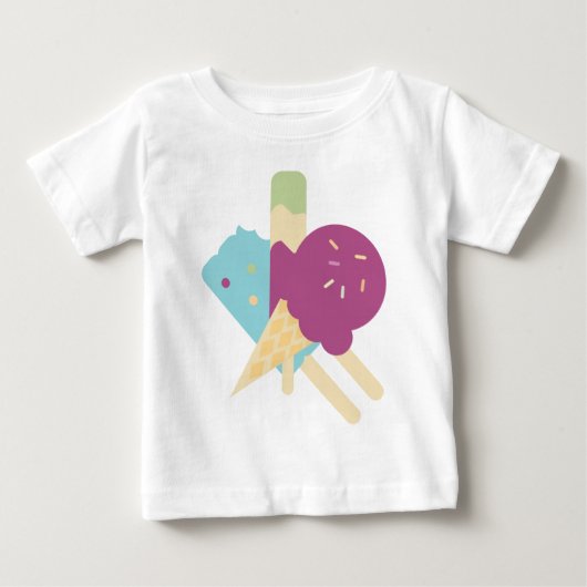 T-Shirt pour bébé glace d'anniversaire (Devant)
