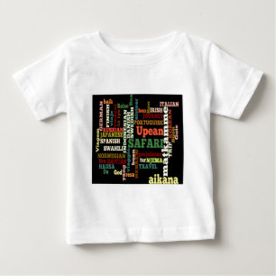 T-shirt Pour Bébé Global Travel Language Collage tee - shirts et t-s