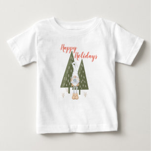 T-shirt Pour Bébé Gnome de l'hiver Joyeuses Fêtes assorties