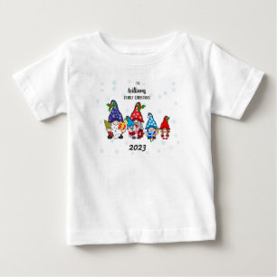 T-shirt Pour Bébé Gnomes de famille personnalisés pour bébé garçon
