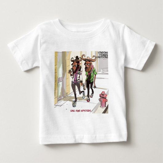 T-shirt Pour Bébé Gnu Âge Hipsters Rick Londres Drôle (Devant)