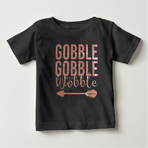 T-shirt Pour Bébé Gobble Gobble Cute Baby 1er Thanksgiving Baby T--
