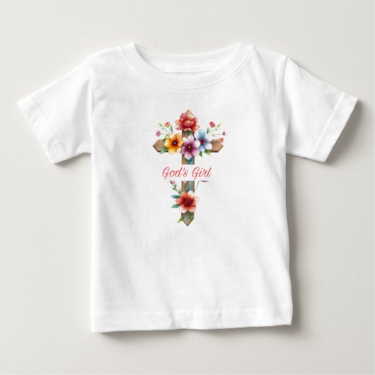 T-shirt Pour Bébé God's Girl  (Devant)