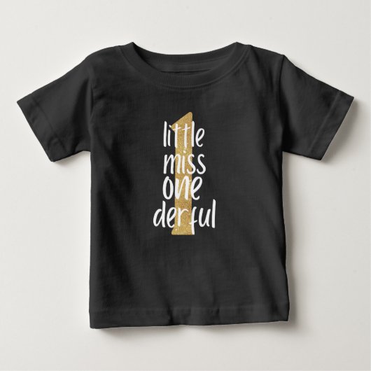 T-shirt Pour Bébé Golden Little One Derful 1er anniversaire (Devant)