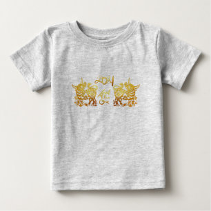 T-shirt Pour Bébé Golden Ox découpé en papier chinois Nouvel An 2021