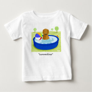 T-shirt Pour Bébé Golden Retriever "L'été"