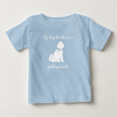 T-shirt Pour Bébé Goldendoodle Chien Baby shower Garçon bleu (Devant)