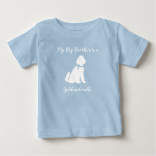 T-shirt Pour Bébé Goldendoodle Chien Baby shower Garçon bleu