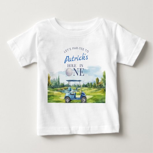 T-shirt Pour Bébé Golf Hole en Un 1er Anniversaire  (Devant)