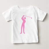 T-shirt Pour Bébé Golf - Rose (Devant)
