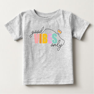 T-shirt Pour Bébé Good Vibes seulement Rainbow Heart