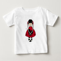 Goth Girl en robe rouge