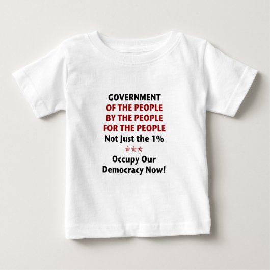 T-shirt Pour Bébé Gouvernement du peuple (Devant)