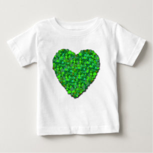 T-shirt Pour Bébé Grand coeur Shamrock