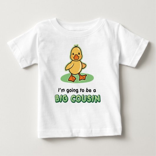 T-shirt Pour Bébé Grand cousin à être - canard (Devant)