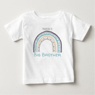 T-shirt Pour Bébé Grand frère arc-en-ciel coloré doux révéler