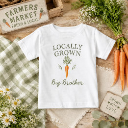 T-shirt Pour Bébé Grand frère carotte cultivé localement pour tout-p