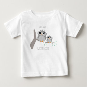 T-shirt Pour Bébé Grand frère personnalisé avec des autocollants