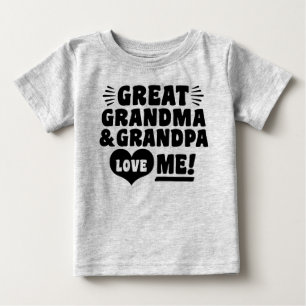T-shirt Pour Bébé Grand grand-mère et grand-grand-père m'aiment