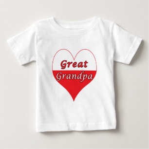 T-shirt Pour Bébé Grand grand-père Coeur polonais