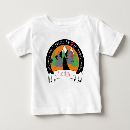 T-SHIRT POUR BÉBÉ GRAND LODGE DE LOUP (Devant)