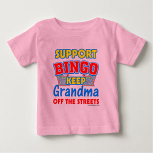 T-shirt Pour Bébé Grand-maman de bingo-test de soutien