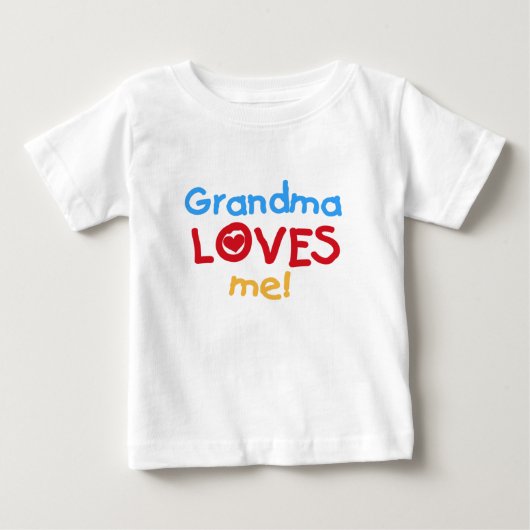 T-shirt Pour Bébé Grand-mère m'aime (Devant)