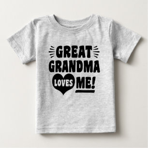 T-shirt Pour Bébé Grand-mère m'aime