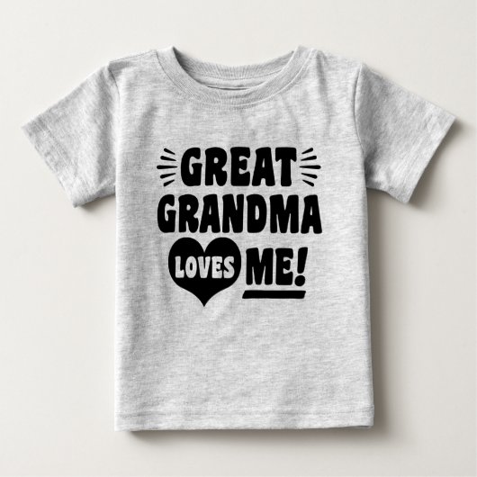 T-shirt Pour Bébé Grand-mère m'aime (Devant)