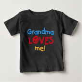 T-shirt Pour Bébé Grand-mère m'aime (Devant)