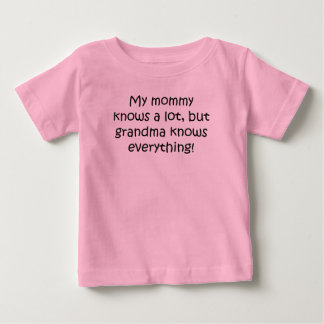 T-shirt Pour Bébé Grand-mère sait tout