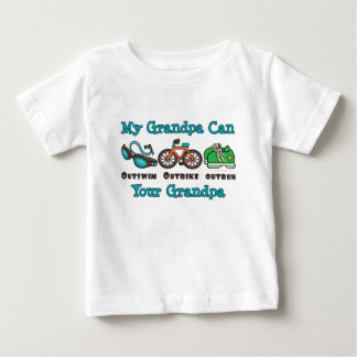 T-shirt Pour Bébé Grand-pa Outswim Outbike Outrun Triathlon Baby T-s