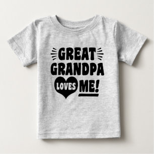 T-shirt Pour Bébé Grand-Père M'Aime