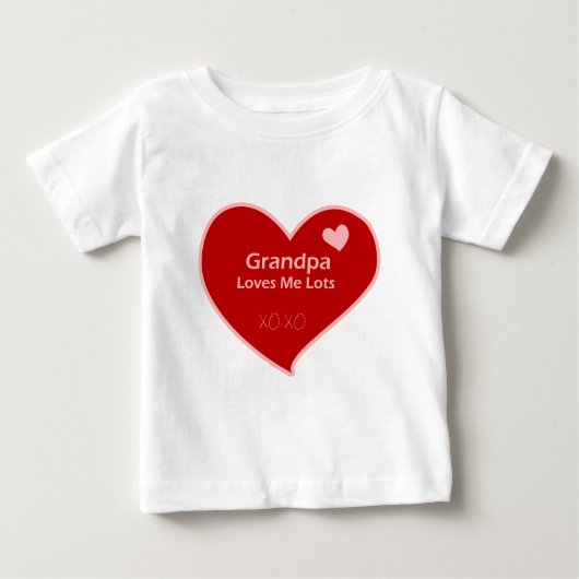 T-shirt Pour Bébé Grand-père m'aime beaucoup (Devant)